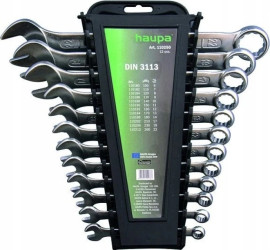 Zestaw Kluczy Płasko Oczkowych Klucze Płaskie Oczkowe 6 - 22 mm 12szt HAUPA