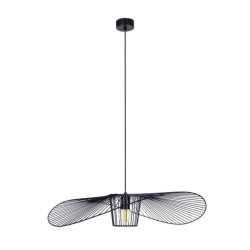 Lampa wisząca Kapelusz na E27, druciany efektowny klosz KP-21 MINI CZARNY Kaja Lighting