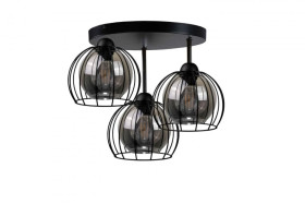 Lampa sufitowa loftowa nowoczesna 3xE27 SOLO BLACK