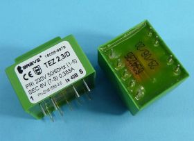 TEZ-2,3/D 6V/2,3VA TRAFO PCB