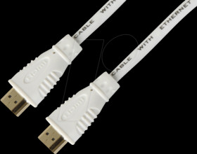 ICOC-HDMI-4-010NWT HDMI with Ethernet Cable, white, 1m