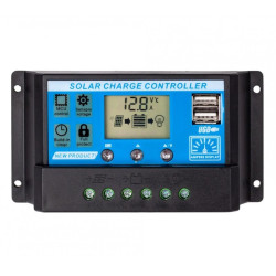 Kontroler solarny SOL 10ALCD USB 12/24V regulator ładowania PWM