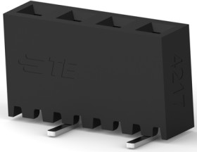 Socket header, 4 pole, pitch 2 mm, straight, black, 2307815-4