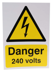 Tablica ostrzegawcza, kolor: Czarny/żółty, materiał Winyl Elektryka Znak