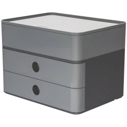 HAN 1100-19 SMART-BOX PLUS ALLISON Desk Drawer Box 2 Drawers Granite Grey