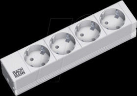 333.0122 Power strip, 4 x Type F - CEE 7/3, light grey