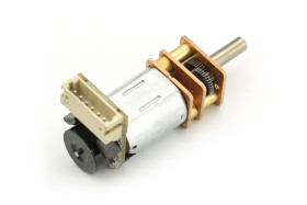 Micro Metal Geared motor w/Encoder - 6V 75RPM 210:1