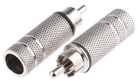 Wtyczka RCA Montaż na kablu Męski Lutowane, styki niklowane RS PRO