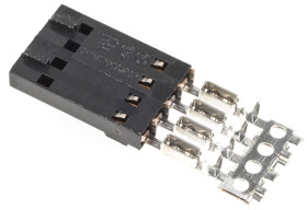 Złącze IDC 4-pinowe 1-rzędowe Żeńskie raster: 2.54 mm Kabel TE Connectivity