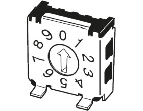 Przełącznik DIP 16-pozycyjny SMD 25 mA przy 24 V DC -30 → +80°C