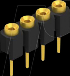 MK 01 4 G Socket, 1-row, 1 x 4 - 2.54 mm
