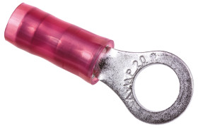 Zacisk oczkowy rozmiar przewodu 1.65mm² Ø , M5 izolowany średnica wew 5mm Czerwony TE Connectivity