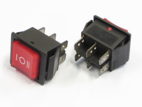 Przełącznik MK-1592 KCD2-203N 12V DC podświetlany ON-OFF-ON