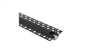 Profil Gp02 Podtynkowy Czarny + Klosz Czarny 2M