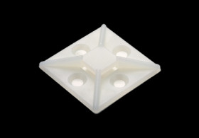 Mounting base, PA, natural, self-adhesive, (L x W x H) 38.5 x 38.5 x 7.6 mm, BYB-5-12H0181