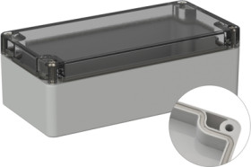 PC enclosure, (L x W x H) 160 x 80 x 55 mm, light gray (RAL 7035), IP66, 5U220010