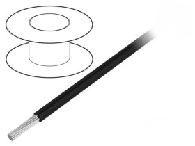 3055 BK001 Przewód na rolce o długości 305m linka Cu, 300V PVC czarny 18 AWG