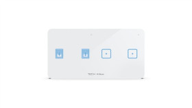 Sinum Wsz-22M P Włącznik Światła Dwupolowy + Włącznik Rolet Prawy Kolor Biały