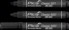 Permanent marker, black, 4 mm, for permanent marking, 520/46