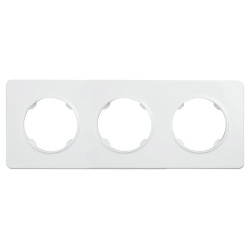Ramka plastikowa biała 3-modułowa OVAL