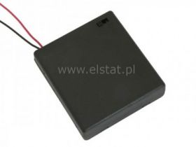 Złącze na baterie 4xR6; koszyk z wyłacznikiem;