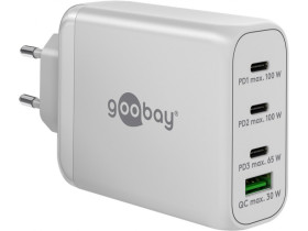 Wieloportowa szybka ładowarka USB-C PD (100 W), biały 3x...