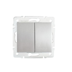 LOGI srebrny łącznik 2x Kanlux 02-1010-143