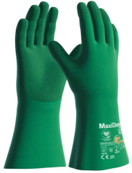 Rękawice robocze ATG rozmiar: 9zakres: MaxiChem with TRItech Zielony materiał: Nylon, Spandex zerwanie: Tak ścieranie:
