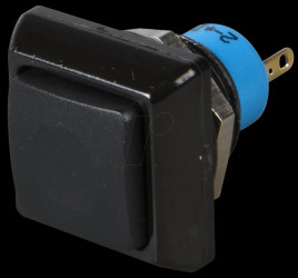 IPC3SAD2 Square push button, Ø 13.6 mm diameter, 0.2 A - 250 VAC, black