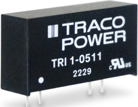 DC converter, 21.6-26.4 VDC, 1 W, 1 output, 15 VDC, 79 % efficiency, TRI 1-2413
