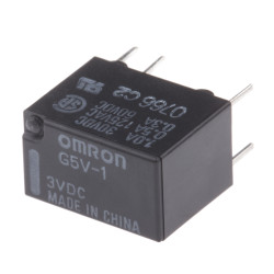 Przekaźnik sygnału, 3V dc, 1 A, DPDT, 2-polowy, montaż PCB, Omron IM