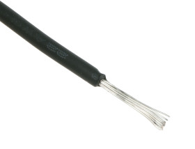 Przewód montażowy 0,33mm² Czarny RS PRO XLPE 22 AWG 6 kV DC dł. 100m 17/0,16 mm +105°C UL 3239