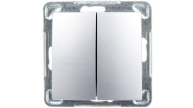 Impresja Przycisk Podwójny Zwierny Srebrny Łp-17Y/M/18