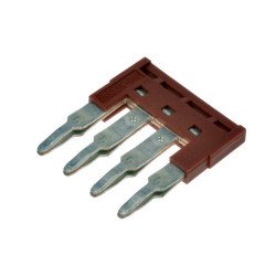 Mostek wtykowy DSS2.5N-04P do zlaczek na szyne DIN,czerwony Dinkle