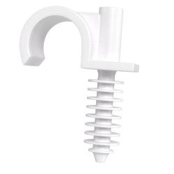 Uchwyt RING Ø 20 do rur PESCHEL, PCV i CU - Kolor Biały (10 szt)