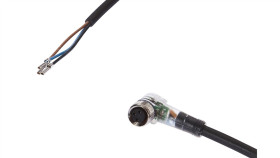 Kabel Konfekcjonowany Jednostrony Złącze M8 Żeńskie 3-Pinowe Kątowe Wolny...