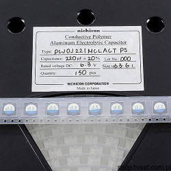 PCJ0J221MCL 220uF 6.3V Polymer Capacitor SMD-6.3X6 HICON