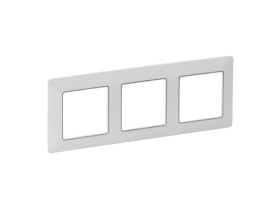 VALENA LIFE Ramka 3 potrójna biała/chrom 754033 LEGRAND