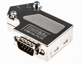 Złącze D-Sub 9-pinowe Męski Kąt Proste Montaż na kablu raster 2.77mm