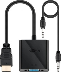 Adapter HDMI™/VGA, niklowany, 68793