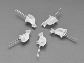 Adafruit DLUX-dLITE Cool White Kitty Shape LEDs 5 Pack by Unexpected Labs