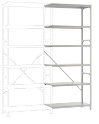 Manuflex RB2360 Moduł rozszerzający do regału 200 kg (S x W x G) 970 x 2500 x 400 mm stal cynkowany ocynkowany Podłoga m