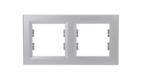 Asfora Ramka 2-Krotna Pozioma Aluminium Eph5800261