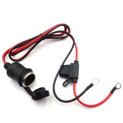 Gniazdo zapalnicz. z bezpiecz. 16AWG konektory oczkowe 8.4mm 3m 12-24V 15A