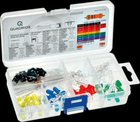 201711O002 LED range 5 mm super-bright + series resistors, sockets