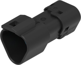 Socket, 3 pole, straight, 2 rows, gray, DT04-3P-P006