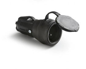 Gniazdo 16A 3P 250V IP54 gumowe z klap 2167F