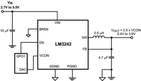 6MHz, 750mA Miniature, Adjustable, Step-Down DC-DC Converter with Bypass