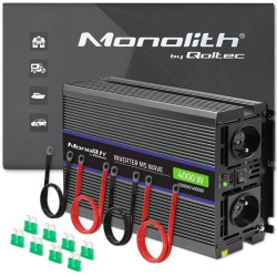 Qoltec Przetwornica napięcia Monolith 4000 MS Wave 12V na 230V 2000/4000W USB