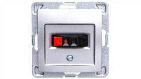 Impresja Gniazdo Głośnikowe Pojedyncze Srebrne Gg-1Y/M/18